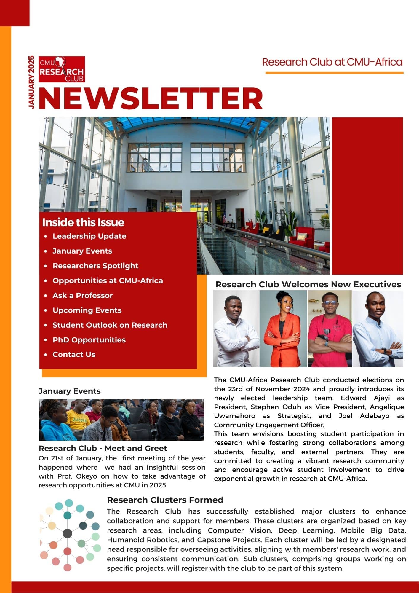 January 2025 Newsletter Front Page